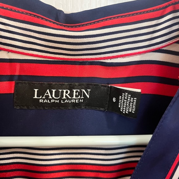Brand new Lauren Ralph Lauren Dress blue and red size 6 - Picture 6 of 7